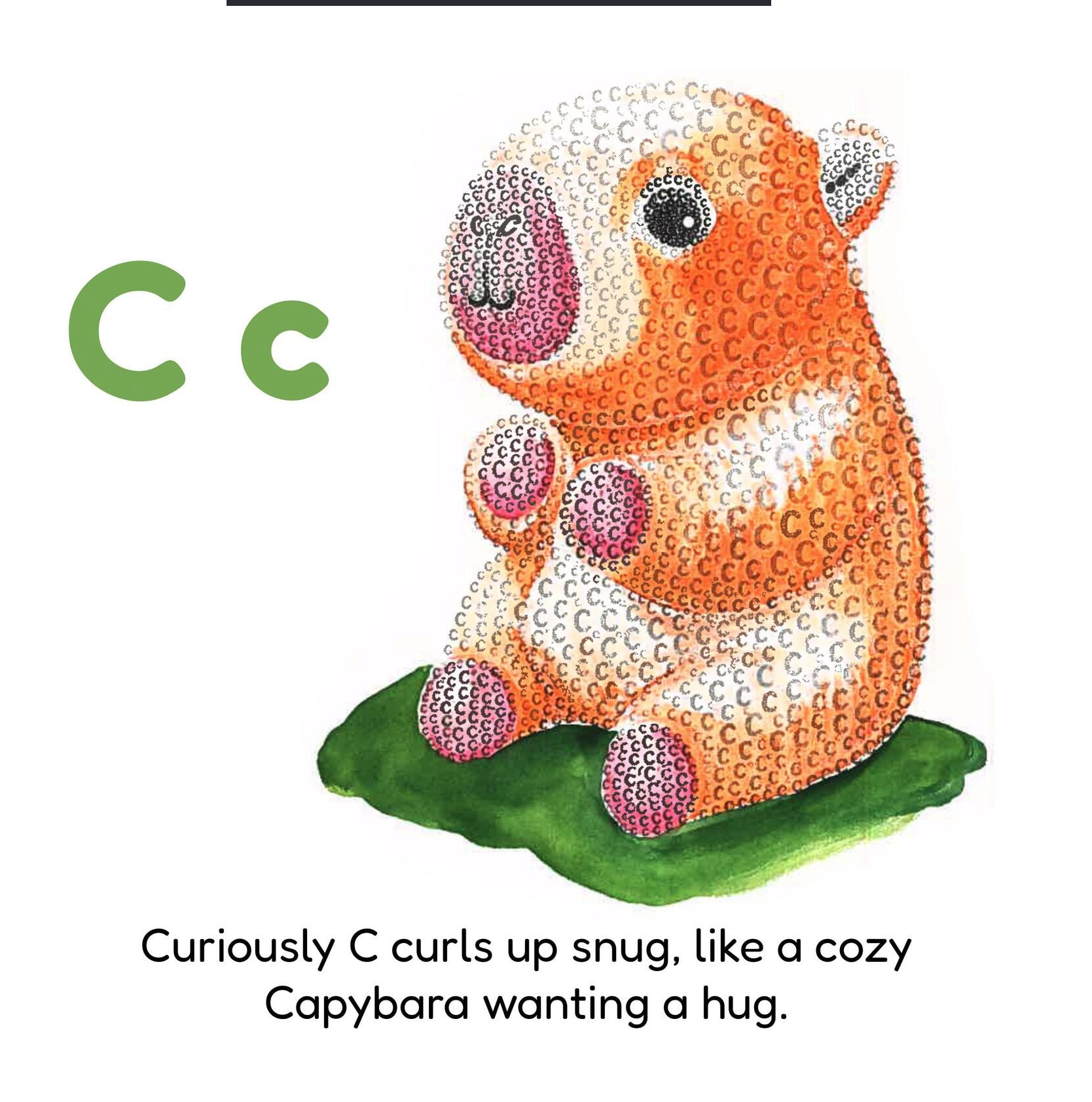 Capybara created from uppercase and lowercase C